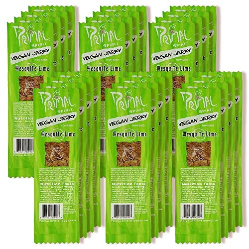 On-the-go Mesquite Lime vegan jerky as a convenient snack