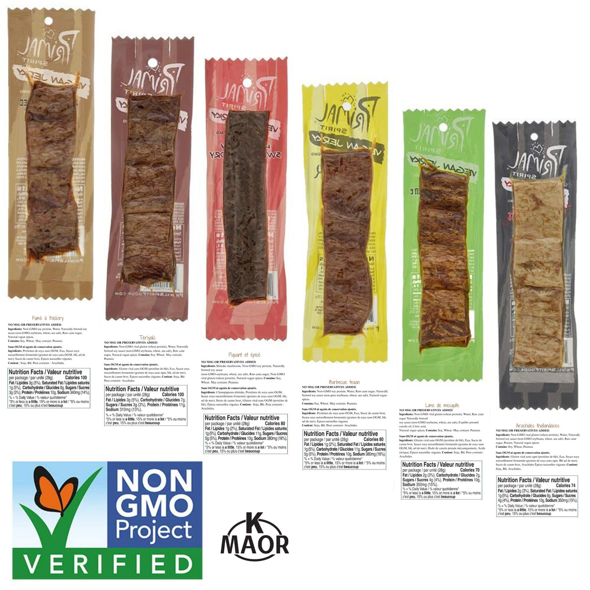 Primal Spirit vegan jerky 1 oz pouch for convenient protein