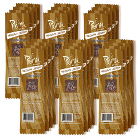 Primal Spirit Vegan Jerky Classic Hickory Smoked 24-pack display for busy days.