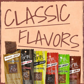 Primal Spirit Jerky Classic Hickory Smoked nutrition facts panel emphasizes 10 g protein per serving.