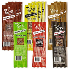 Primal Spirit Vegan Jerky close-up texture image highlights chewy bite