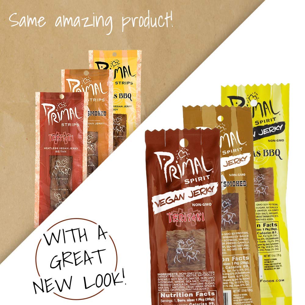 Primal Spirit Vegan Jerky Variety Pack cover image with 12-pack assortment