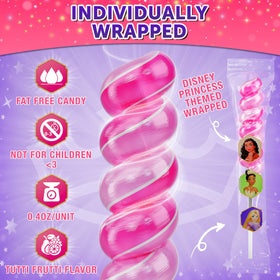 Primary Colors Candy Disney Princess Swirl Lollipops add royalty to treat bags and favors