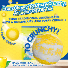 Primary Colors Candy lemon heads show a crystalline crunch for a unique bite