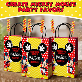 Mickey Mouse lollipop wrappers from Primary Colors Candy.