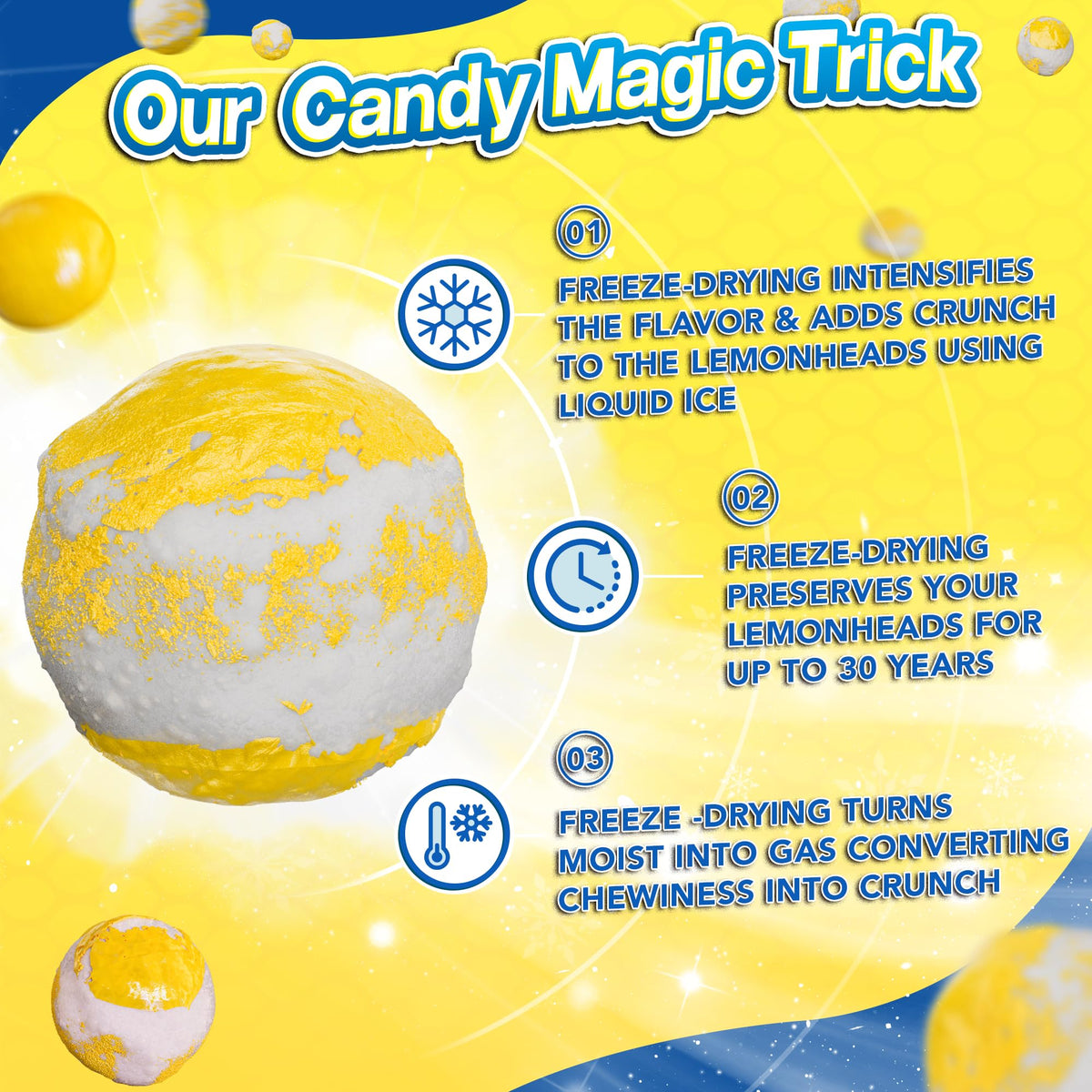 Primary Colors Candy lemon heads offer a bold sour flavor punch for snacking