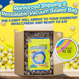 Primary Colors Candy lemon heads packaged as a stocking stuffer for citrus fans