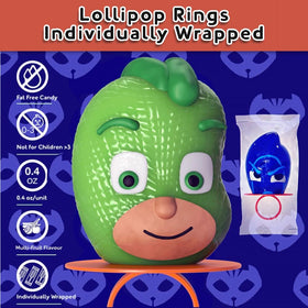 Primary Colors PJ Masks Lollipop Rings Gecko design, bright fruit flavor theme