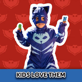 Primary Colors PJ Masks Lollipop Rings Night Ninja design, enticing party loot