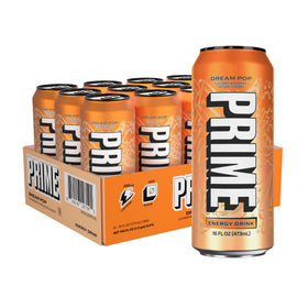 PRIME Energy DREAMPOP can front view highlighting caffeine and electrolytes for workouts