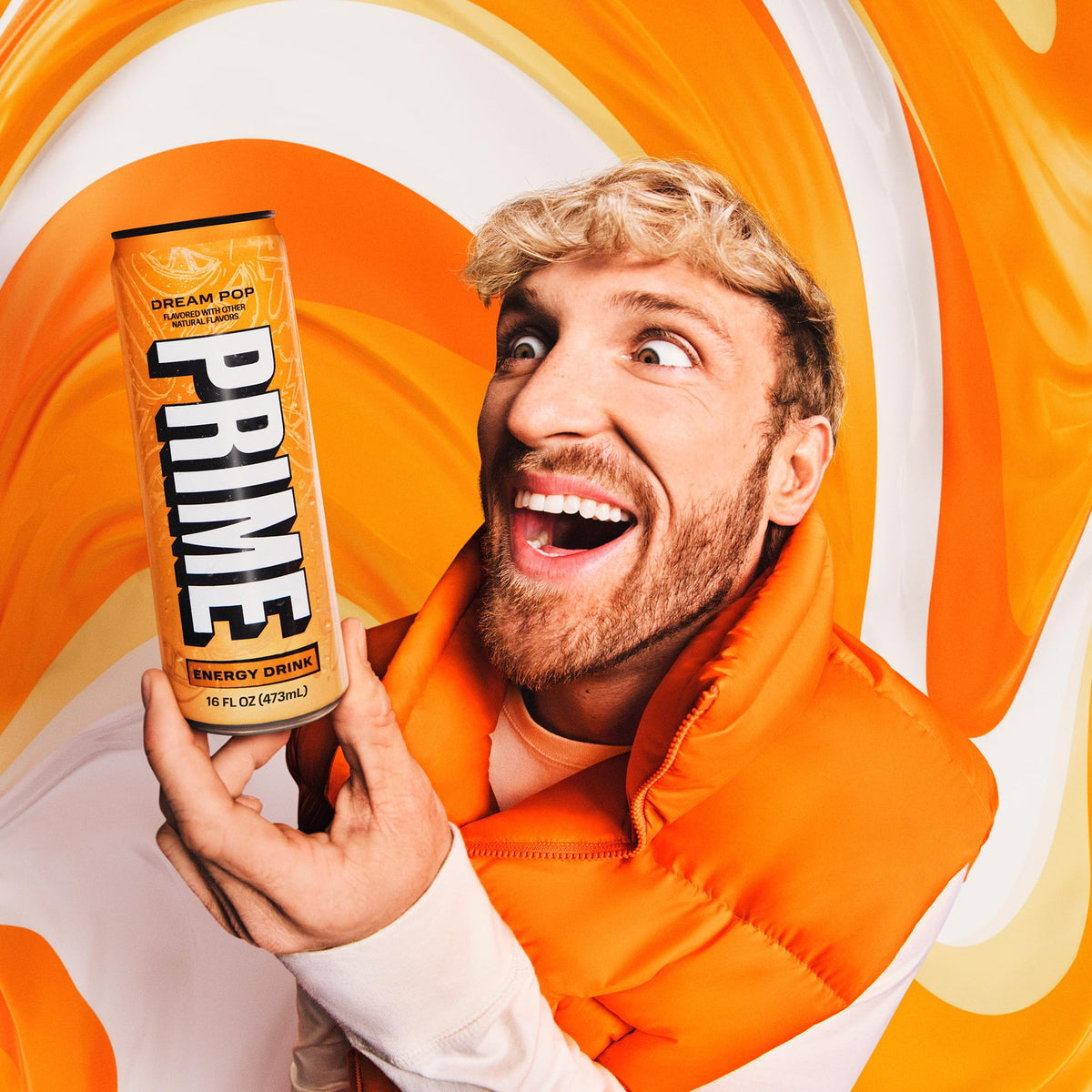 PRIME Energy DREAMPOP close-up label reveals bold DreamPop flavor