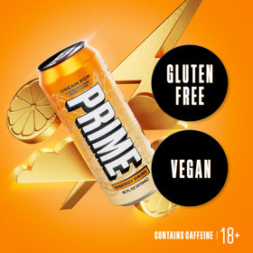 PRIME Energy DREAMPOP glass with ice ready for a workout or study session