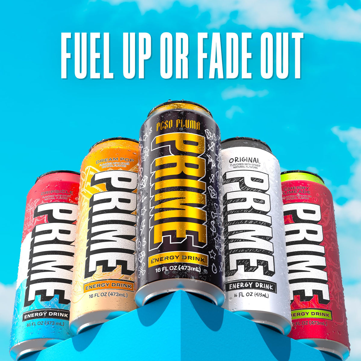 PRIME Energy Peso Pluma refreshing pour, ideal for quick pick-me-ups