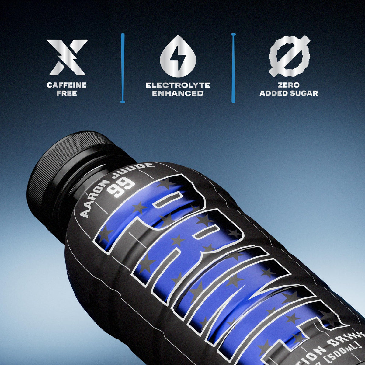 PRIME Hydration Aaron Judge pack shot emphasizes value in a 12-pack.