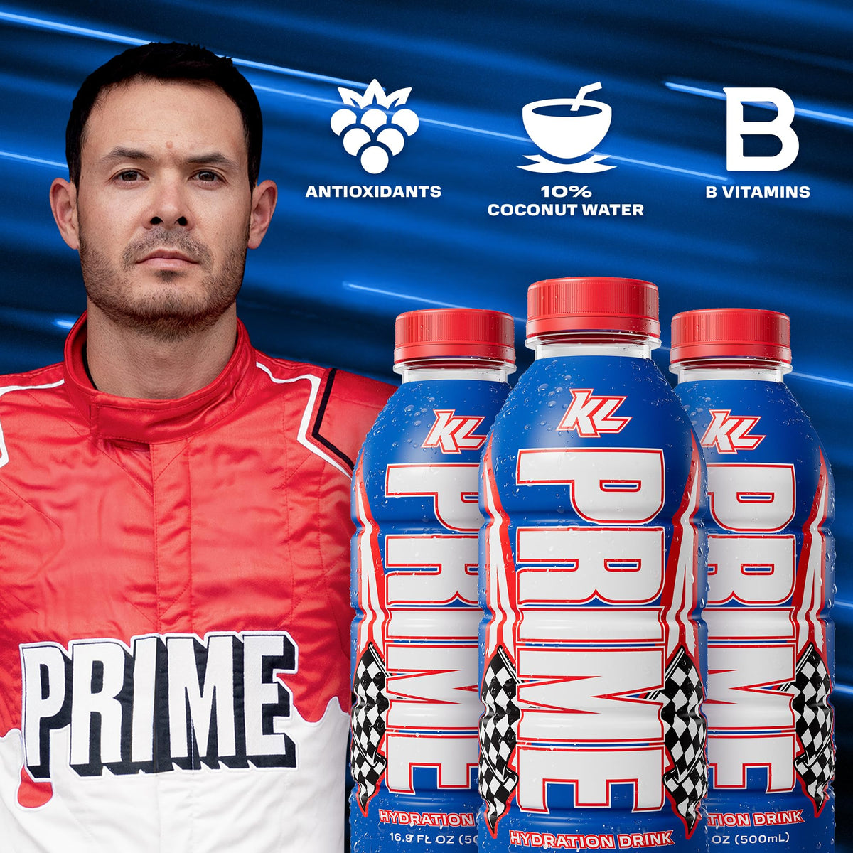 PRIME Hydration Berry Freeze bottle supports recovery with electrolytes and BCAAs