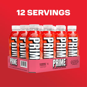 Prime Hydration Cherry Freeze back label showing electrolytes and vitamins.