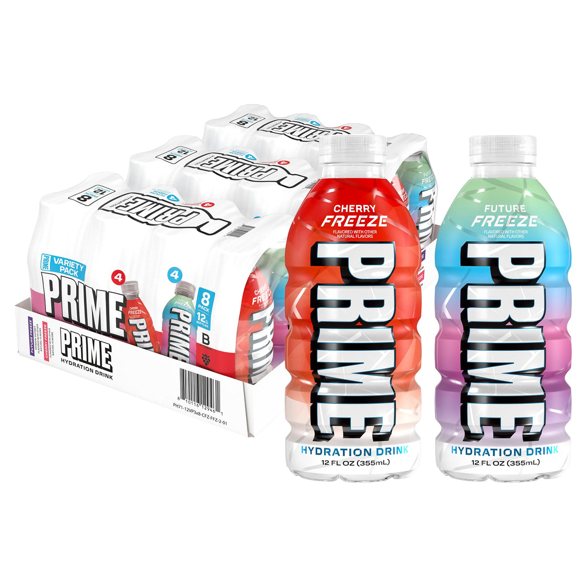 PRIME Hydration Cherry Freeze bottle pour for on-the-go electrolyte replenishment
