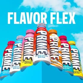 Prime Hydration Cherry Freeze ingredients label highlights natural flavors.
