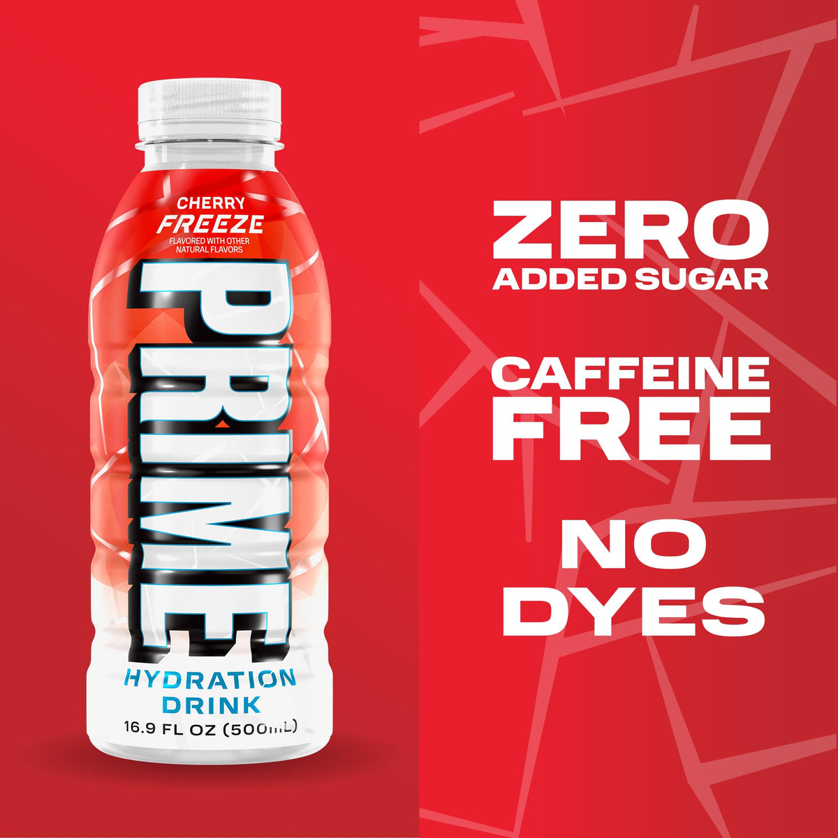 Prime Hydration Cherry Freeze pour into glass on hot day.