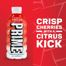 Prime Hydration Cherry Freeze pour ideal for hot days and quick sip