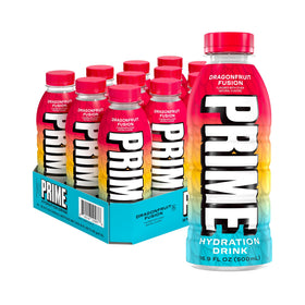 PRIME Hydration Dragonfruit Fusion bottle ready for on the go hydration