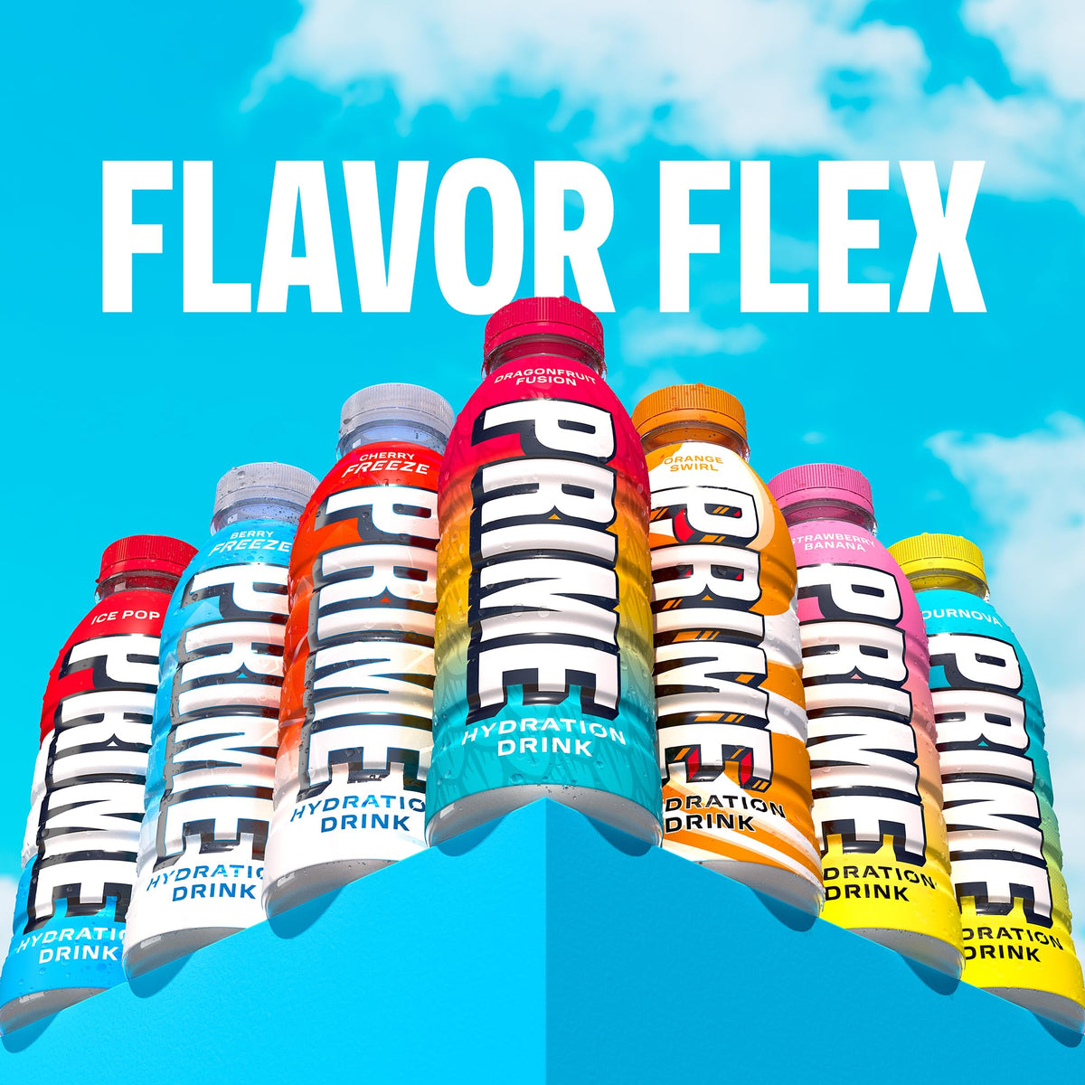 Fridge-ready PRIME Hydration Dragonfruit Fusion bottle stored at home or gym