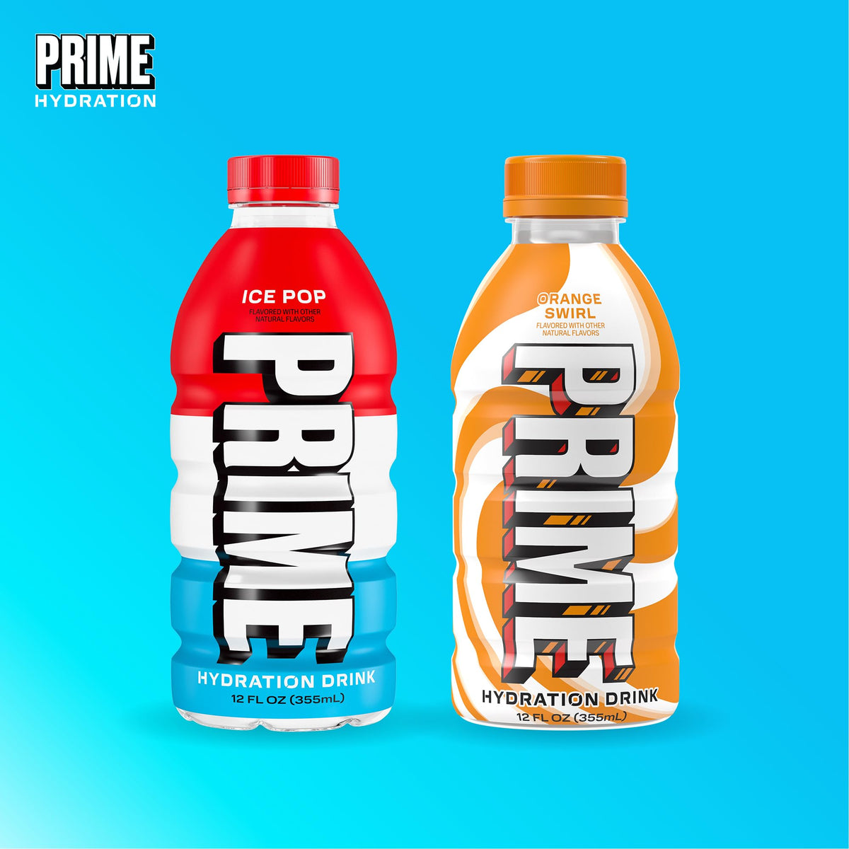 Prime Hydration ice cold bottle inviting immediate refreshment after sport