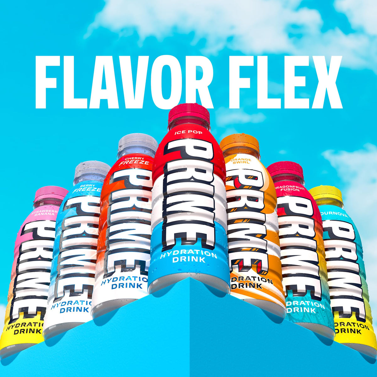 PRIME Hydration Ice Pop 12-pack display inspires versatile use.