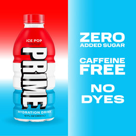 Prime Hydration Ice Pop pour ready for active days and recovery