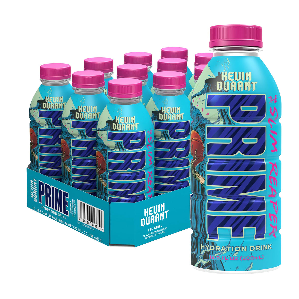Prime Hydration KEVIN DURANT bottle hero showing electrolyte drink