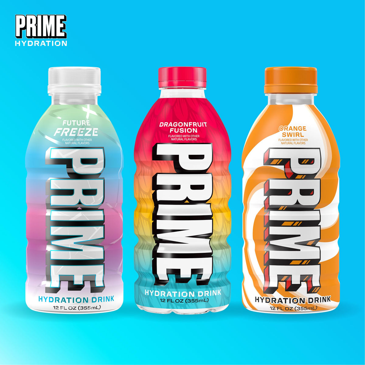 PRIME Hydration label closeup highlighting B vitamins and antioxidants