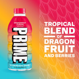 PRIME Hydration Orange Swirl bottle highlighting zero added sugar for crisp refreshment