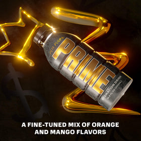 Prime Hydration PESO PLUMA bottle from the side angle highlights sleek design for on-the-go use.