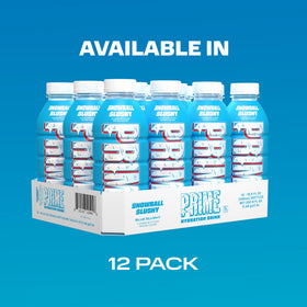 Coconut water imagery in Prime Hydration Snowball Slushy bottle