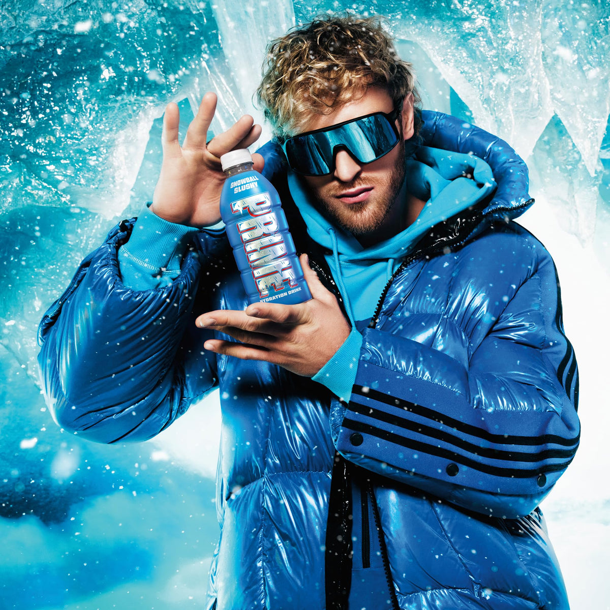 Low sugar claim highlighted on Prime Hydration Snowball Slushy label