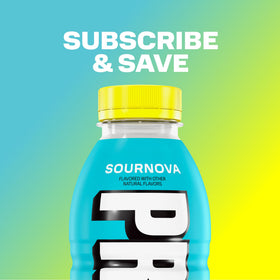 PRIME Hydration Sour Nova with ice cubes suggesting cooling post-activity hydration.