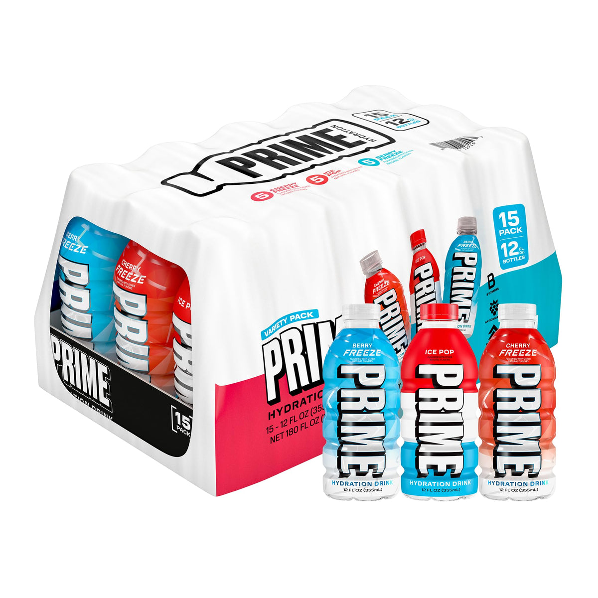 Prime Hydration Berry Freeze bottle for on-the-go refreshment with zero added sugar