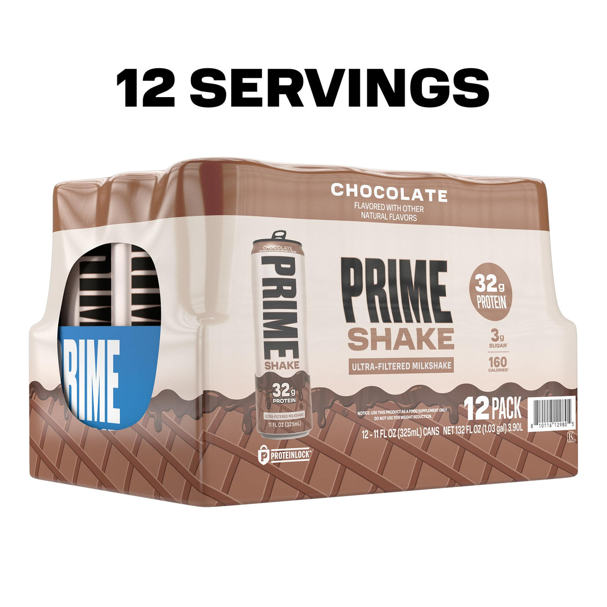 Prime Shakes Chocolate glass served, chilled for a refreshing post-workout snack.