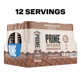 Prime Shakes Chocolate glass served, chilled for a refreshing post-workout snack.