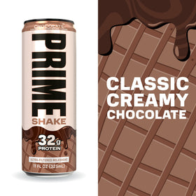 Prime Shakes Chocolate pour demonstrates a smooth, grit-free texture.