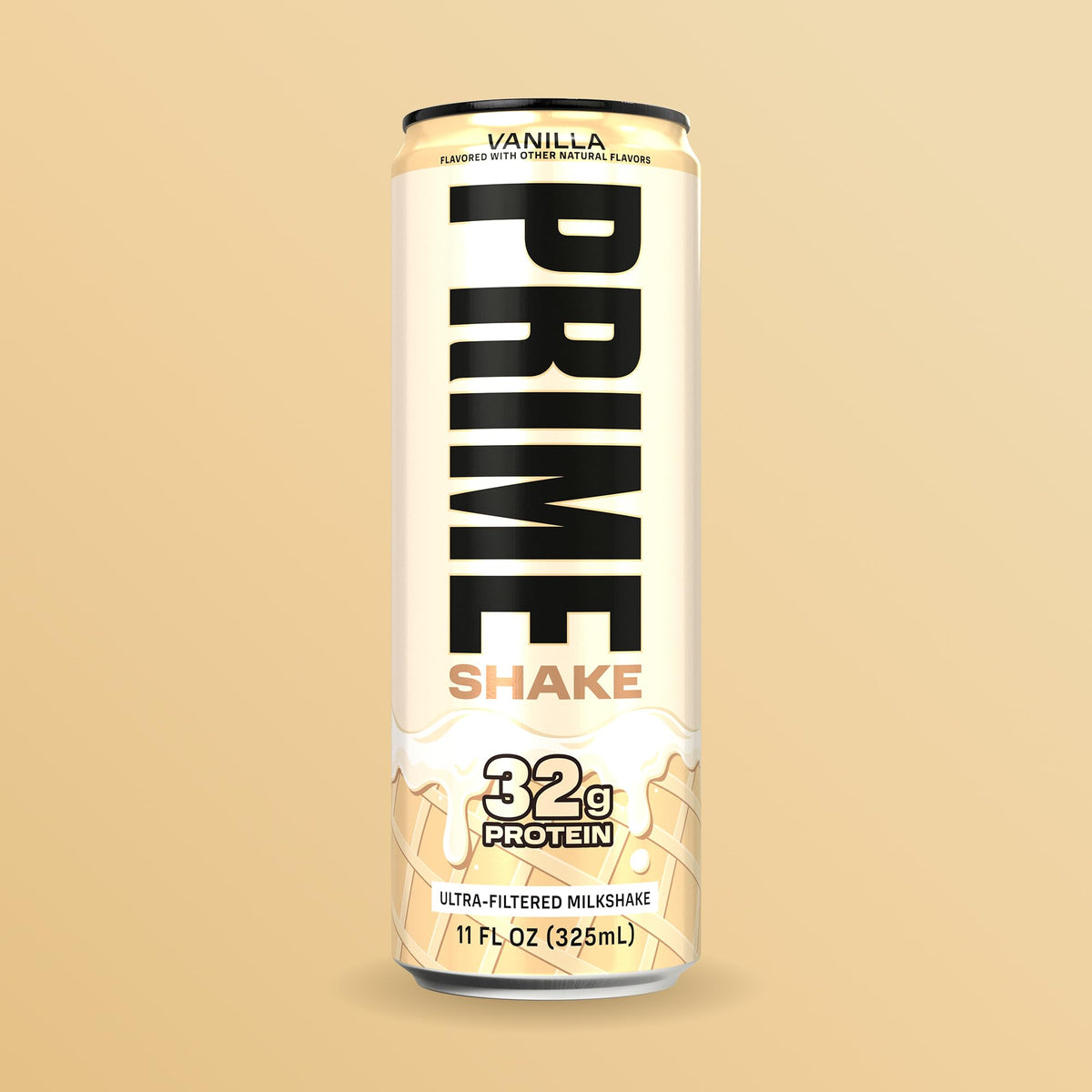 PRIME Shakes Vanilla ready-to-drink bottle on gym or travel setup
