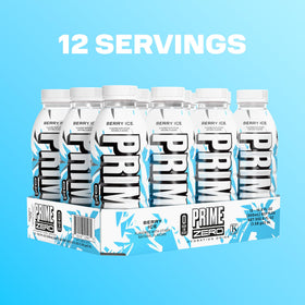 Prime ZERO Berry Ice in athlete setting demonstrates rapid fluid replenishment potential.