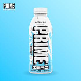 Prime ZERO Berry Ice recovery moment suggests cooling mouthfeel after activity.