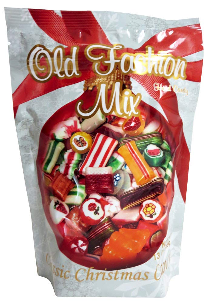 Primrose old-fashion hard candy mix close-up in a jar for a nostalgic snack.