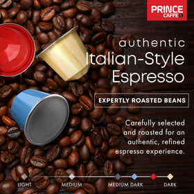 Prince Caffe Premium pod delivering a smooth, medium roast