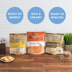 Prince Of Peace 3 in 1 Instant Cappuccino individual sachets offer quick, satisfying breaks
