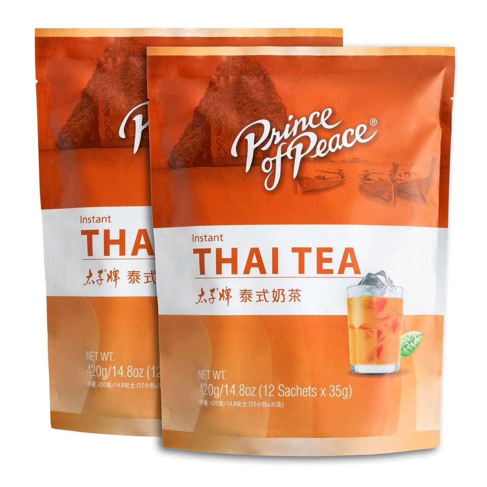 Prince Of Peace 3 in 1 Thai tea sachets ready to brew hot or iced.