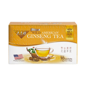 Prince Of Peace American Ginseng Tea sachets in box for easy on-the-go refreshment