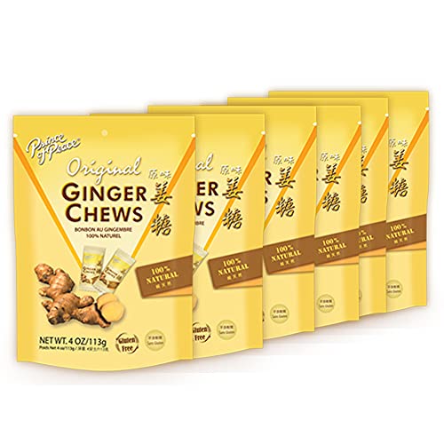 Prince of Peace Ginger Chews closeup showing chewy candied ginger flavor.