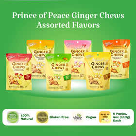 Prince Of Peace Ginger Chews Lemon bundle for zesty, natural snacking.